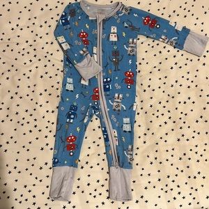 Gently Worn Little Sleepies Zip Romper [0-3m]